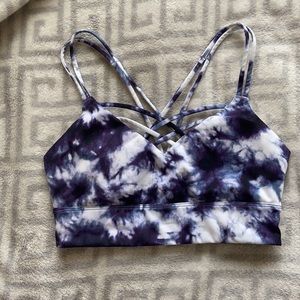 DONATION SALE tie dye strappy sports bra